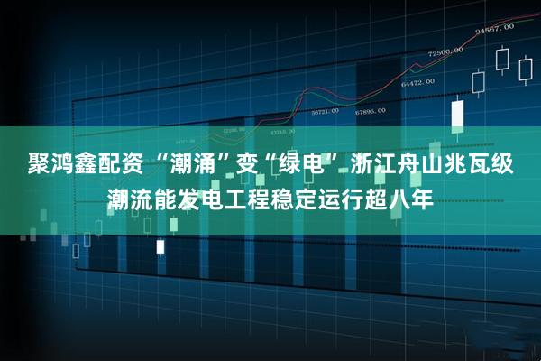 聚鸿鑫配资 “潮涌”变“绿电” 浙江舟山兆瓦级潮流能发电工程稳定运行超八年